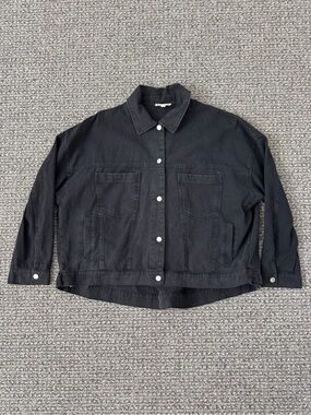 Black Maternity Jean Jacket